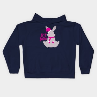 let it snow - cute xmas bunny rabbit Kids Hoodie